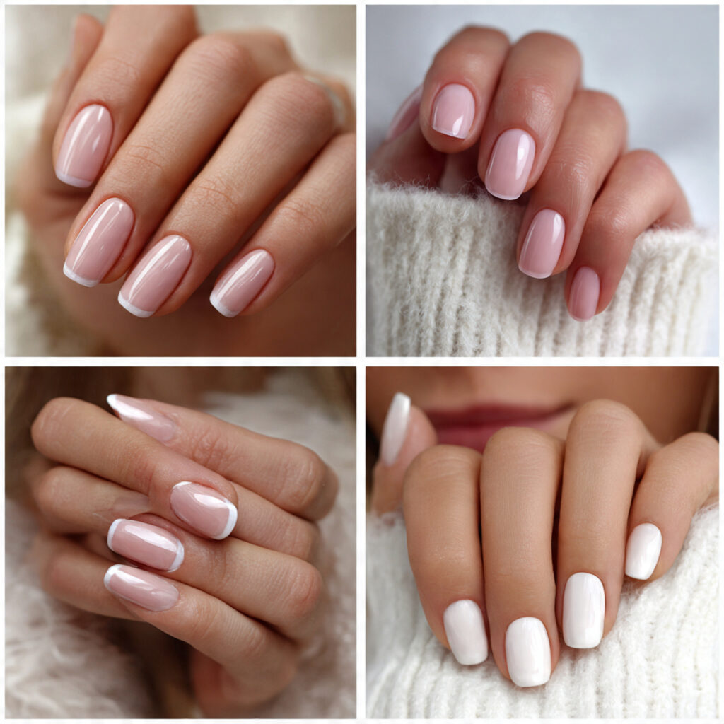 nails in creamy ivory that bridge winter