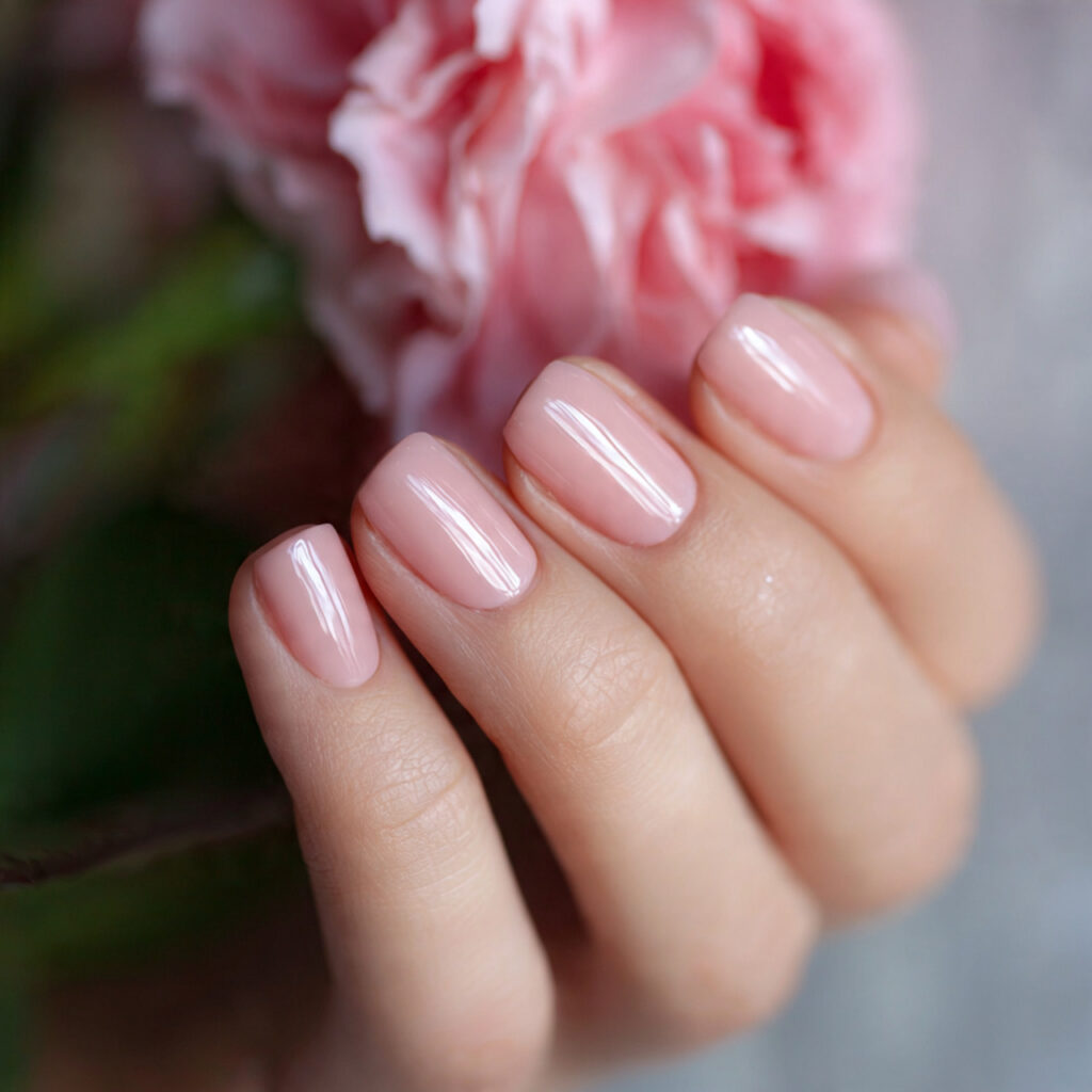 nails in sheer rose soft and barely there