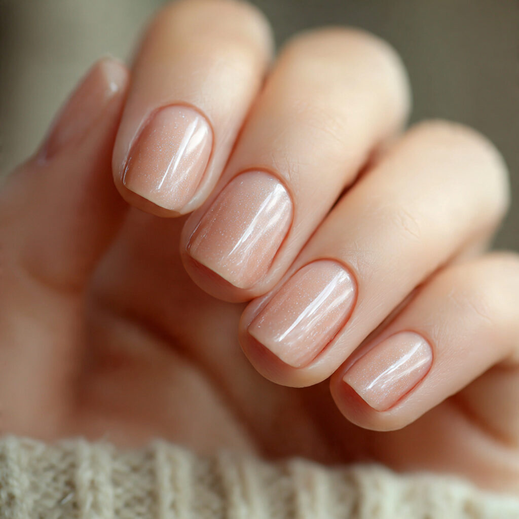 23 Natural Looking Nail Designs That Feel Soft, Clean & Timeless 13 nails with a sheer champagne shade with