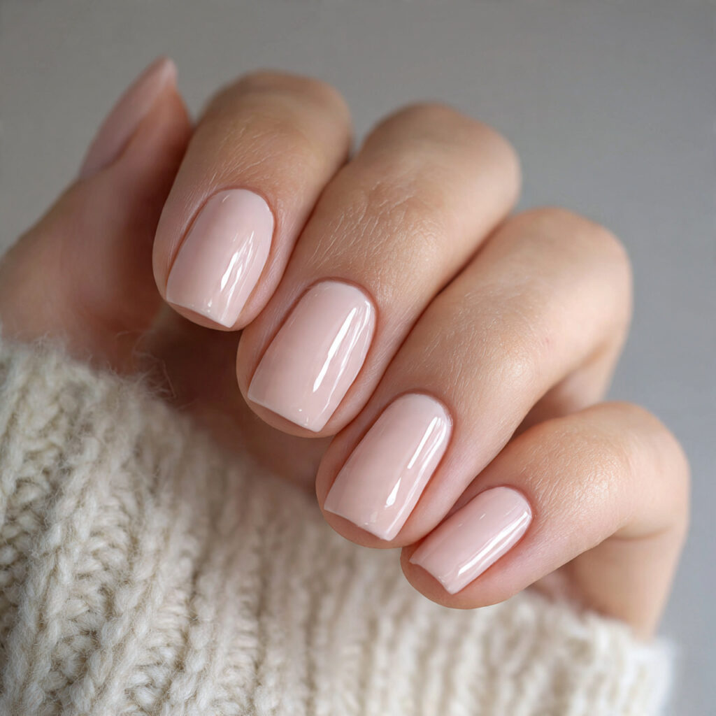 26 Easy Spring Nails Anyone Can Do at Home 10 Soft Peach Cream