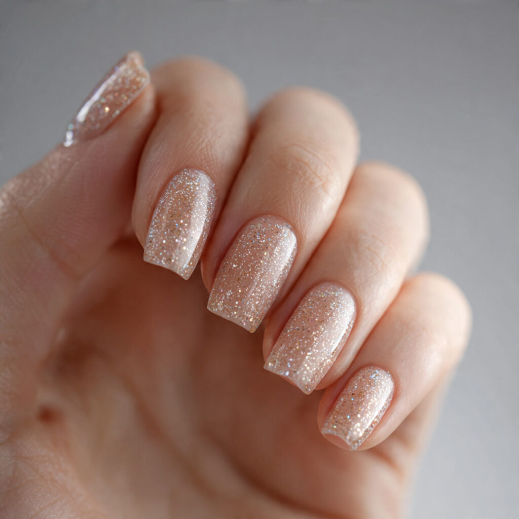 23 Natural Nail Trends 2026 That Feel Soft, Minimal, and Timeless 12 natural nails wearing sheer champagne shimmer polish