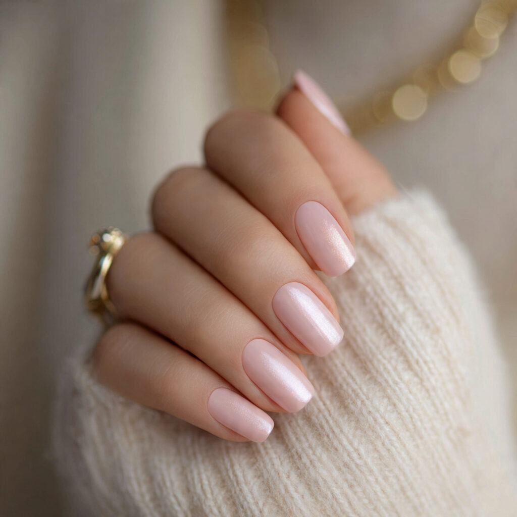 21 Quiet Luxury Nail Ideas That Look Minimal, Expensive, and Timeless 17 pale pink nails with a whisper of