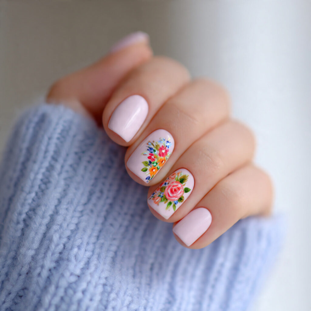 Full Bouquet Accent Nail