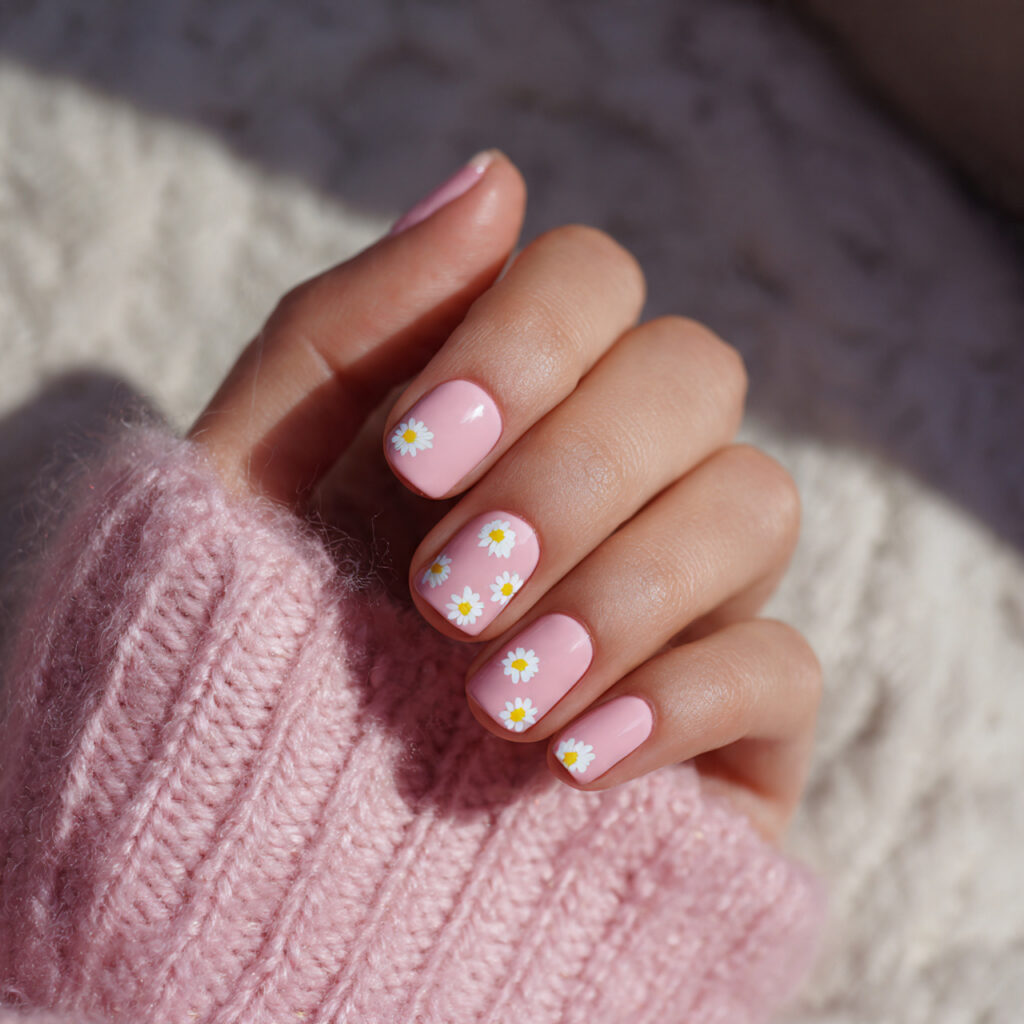 23 Soft Girl Nails That Feel Feminine, Aesthetic, and Trendy 8 pastel pink nails on short nails tiny