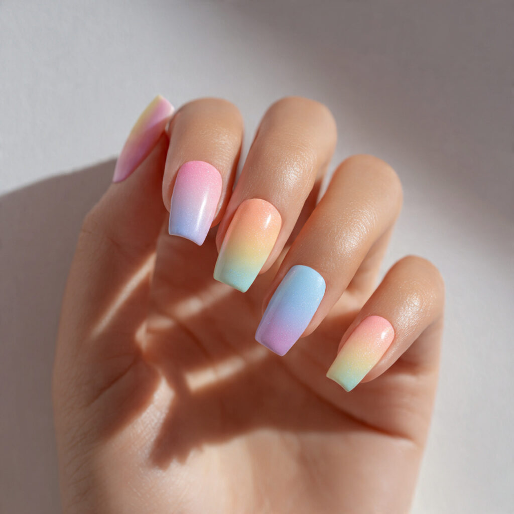 Pastel Ombré Press-Ons for Beginners