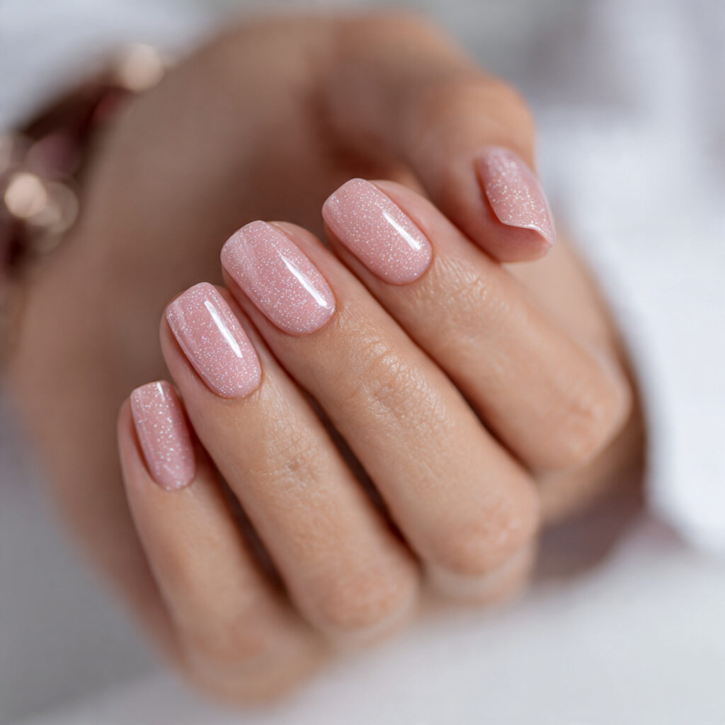 professional yet slightly fancy nail look for