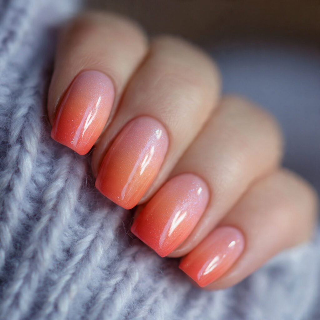 Peachy Coral Ombré Aura