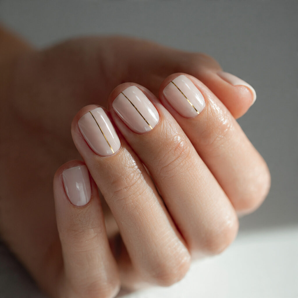 27 Clean Nails Aesthetic Ideas That Feel Fresh, Polished & Perfect Try These Today 21 Single Thin Gold Line