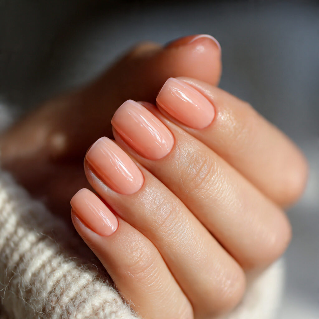 27 Clean Nails Aesthetic Ideas That Feel Fresh, Polished & Perfect Try These Today 7 Soft Peach