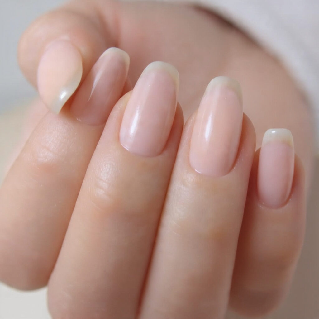 25 Office Nail Ideas That Look Professional, Clean, and Effortlessly Stylish 22 sheer pink nails with natural finish short