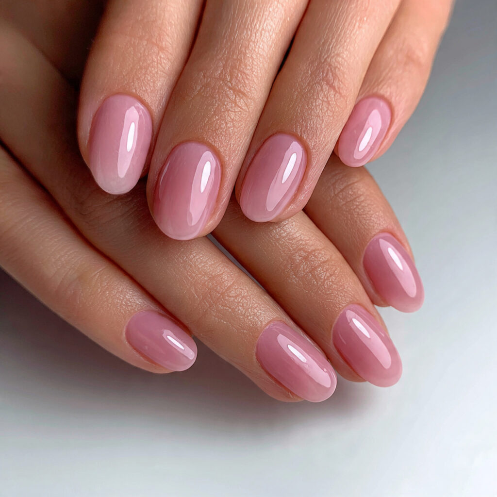 25 Office Nail Ideas That Look Professional, Clean, and Effortlessly Stylish 18 sheer rose nails with translucent finish short