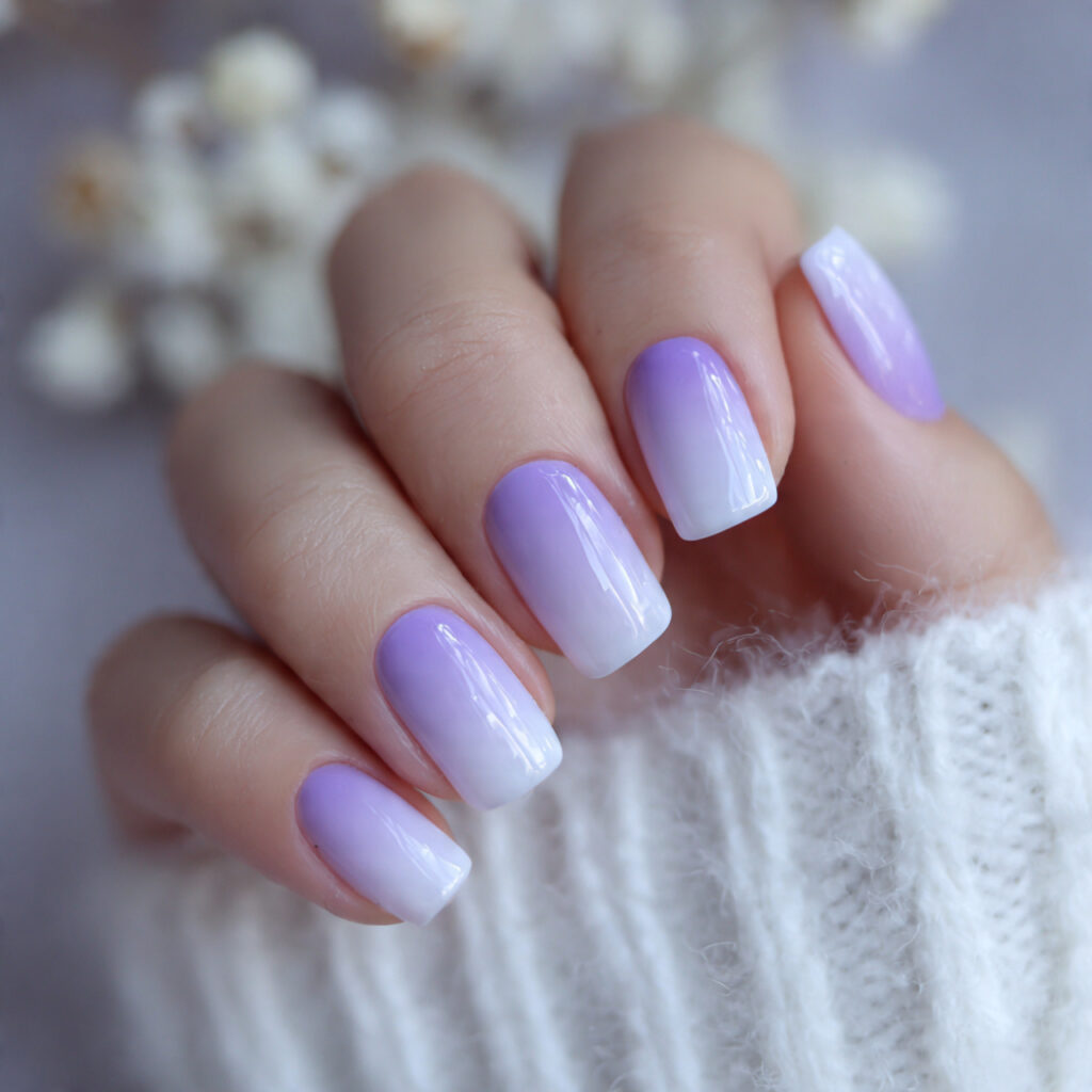 26 Easy Spring Nails Anyone Can Do at Home 12 Lavender Ombré