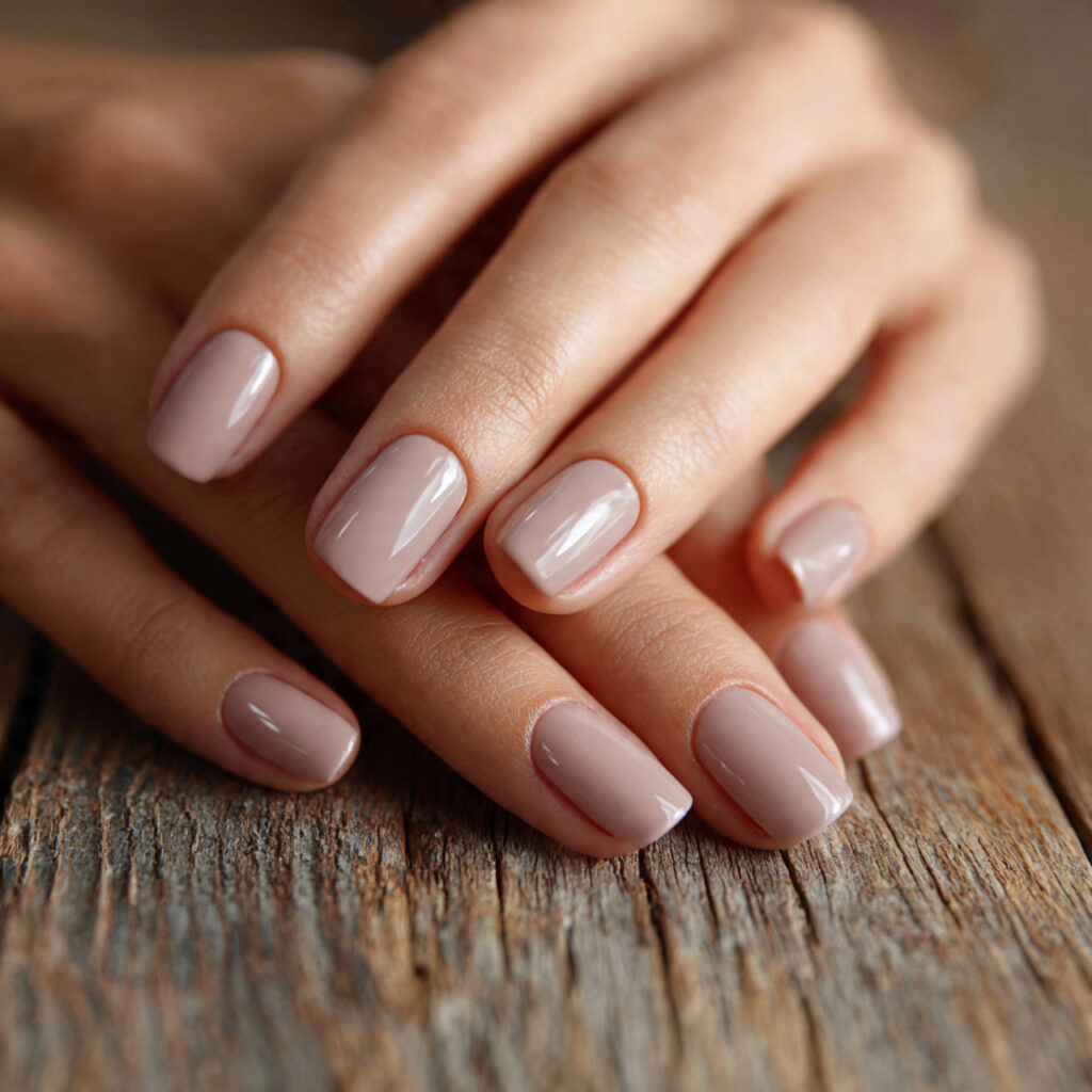 25 Busy Mom Nail Ideas That Look Put-Together Without Extra Effort 5 short neutral colored nails with smooth matte fini