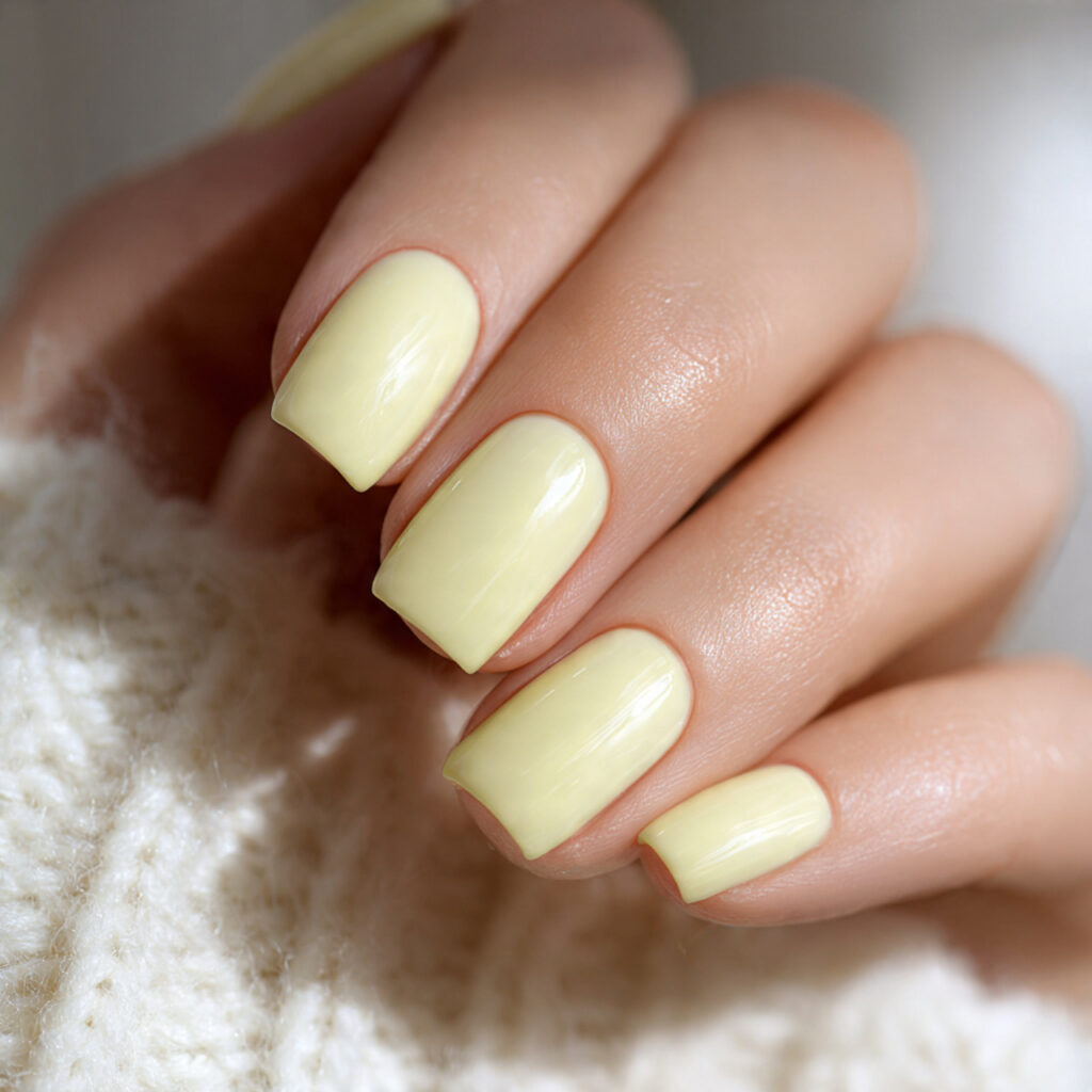 Butter Yellow Nails
