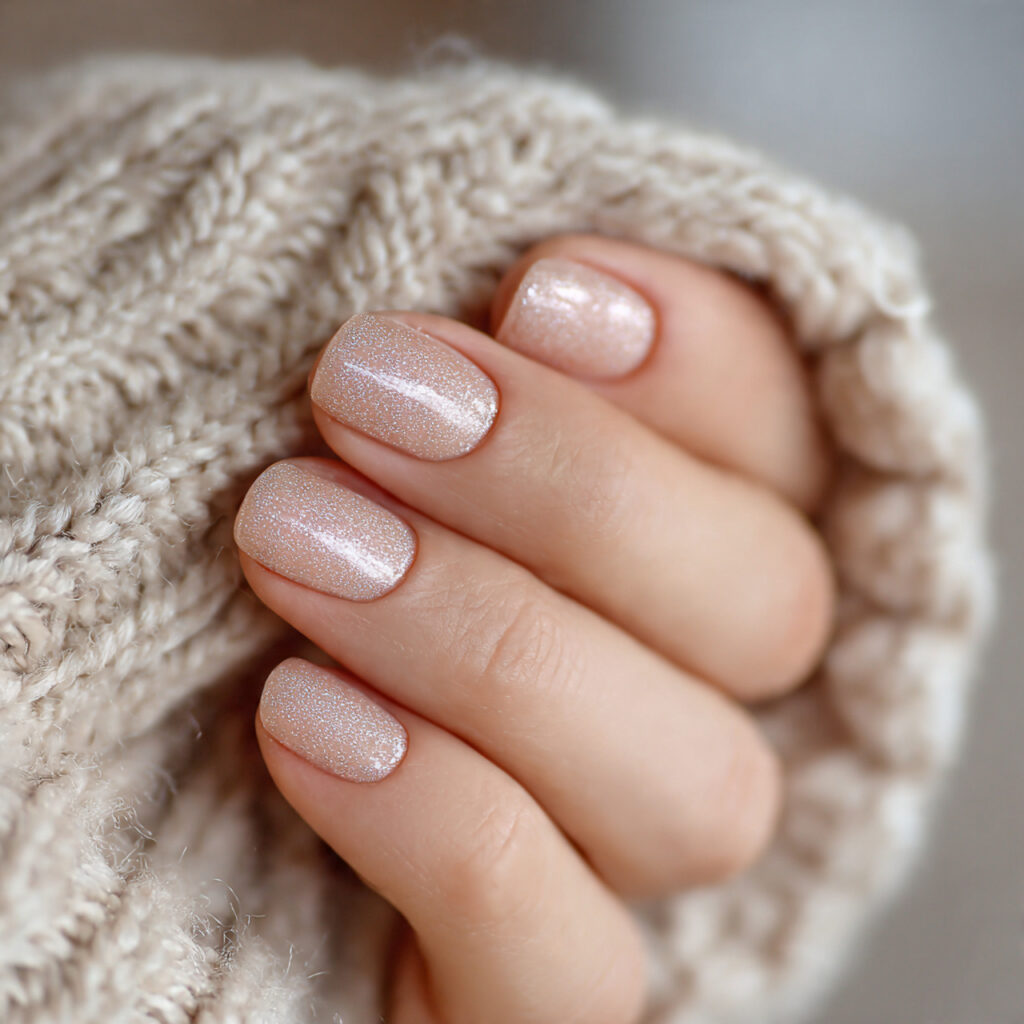 21 Quiet Luxury Nail Ideas That Look Minimal, Expensive, and Timeless 11 short nails with a subtle champagne shimmer