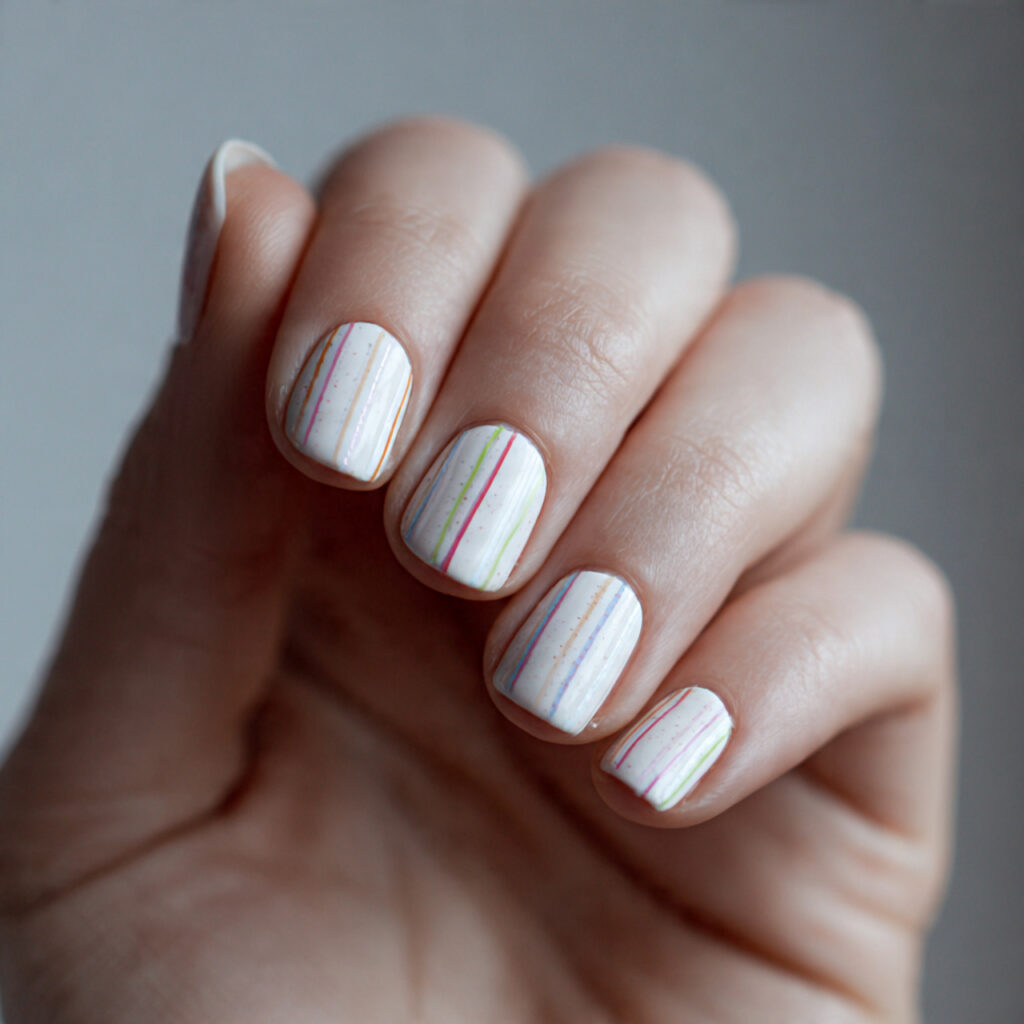 28 Classy Spring Nail Designs for Short & Trendy Nails 19 short nails with a white or cream