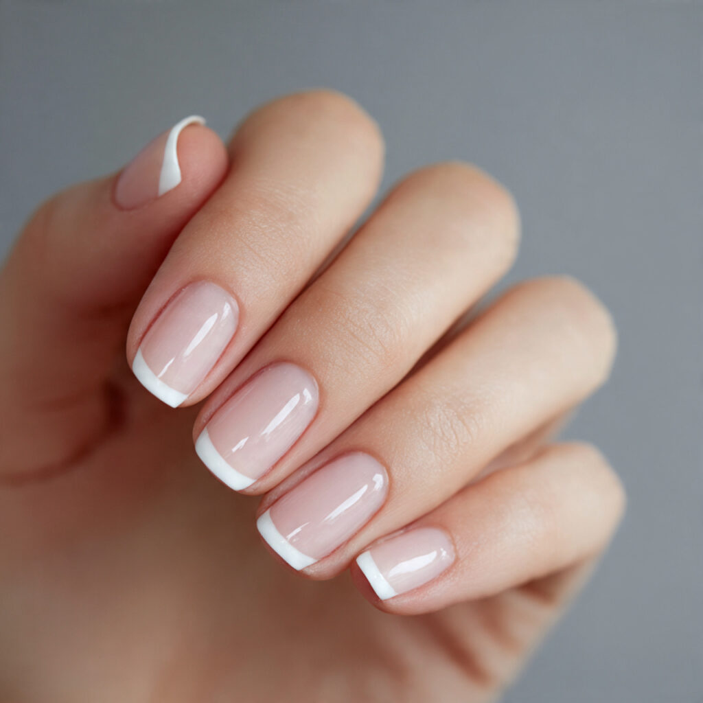 28 Classy Spring Nail Designs for Short & Trendy Nails 3 short nails with clean white french tips