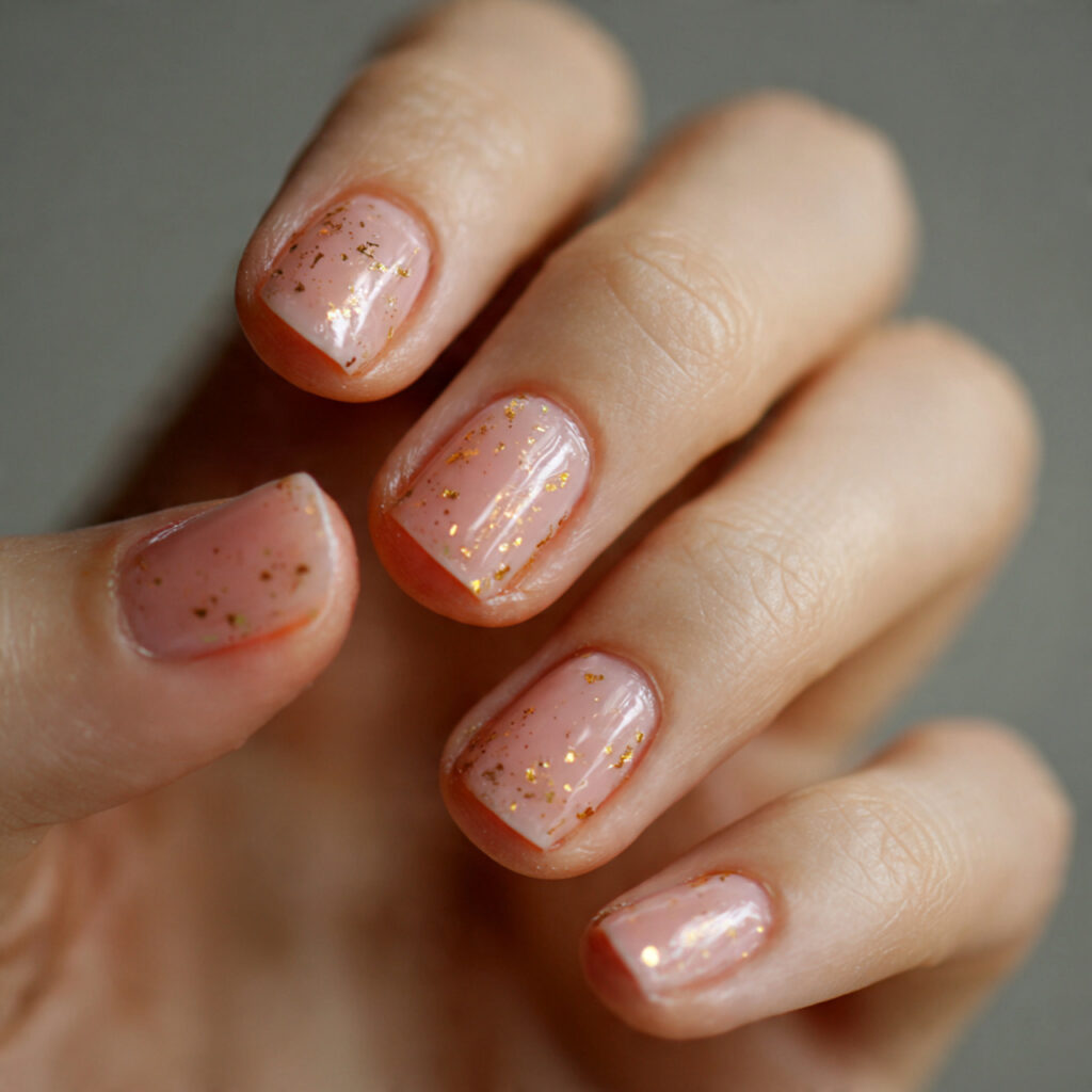 28 Classy Spring Nail Designs for Short & Trendy Nails 29 short nails with sheer peach polish and