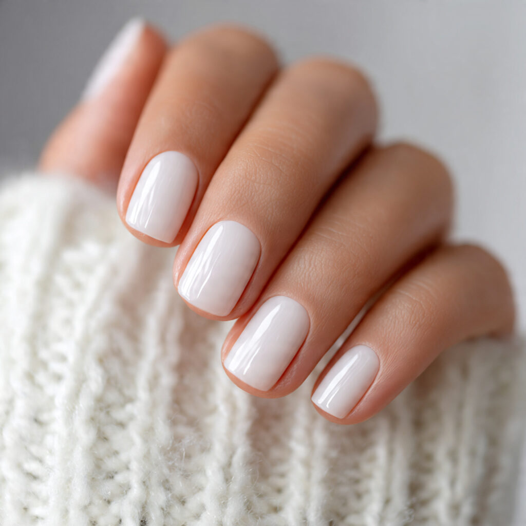 27 Everyday Short Nails That Are Clean, Minimal, and Stylish 11 short sheer milky white nails with soft