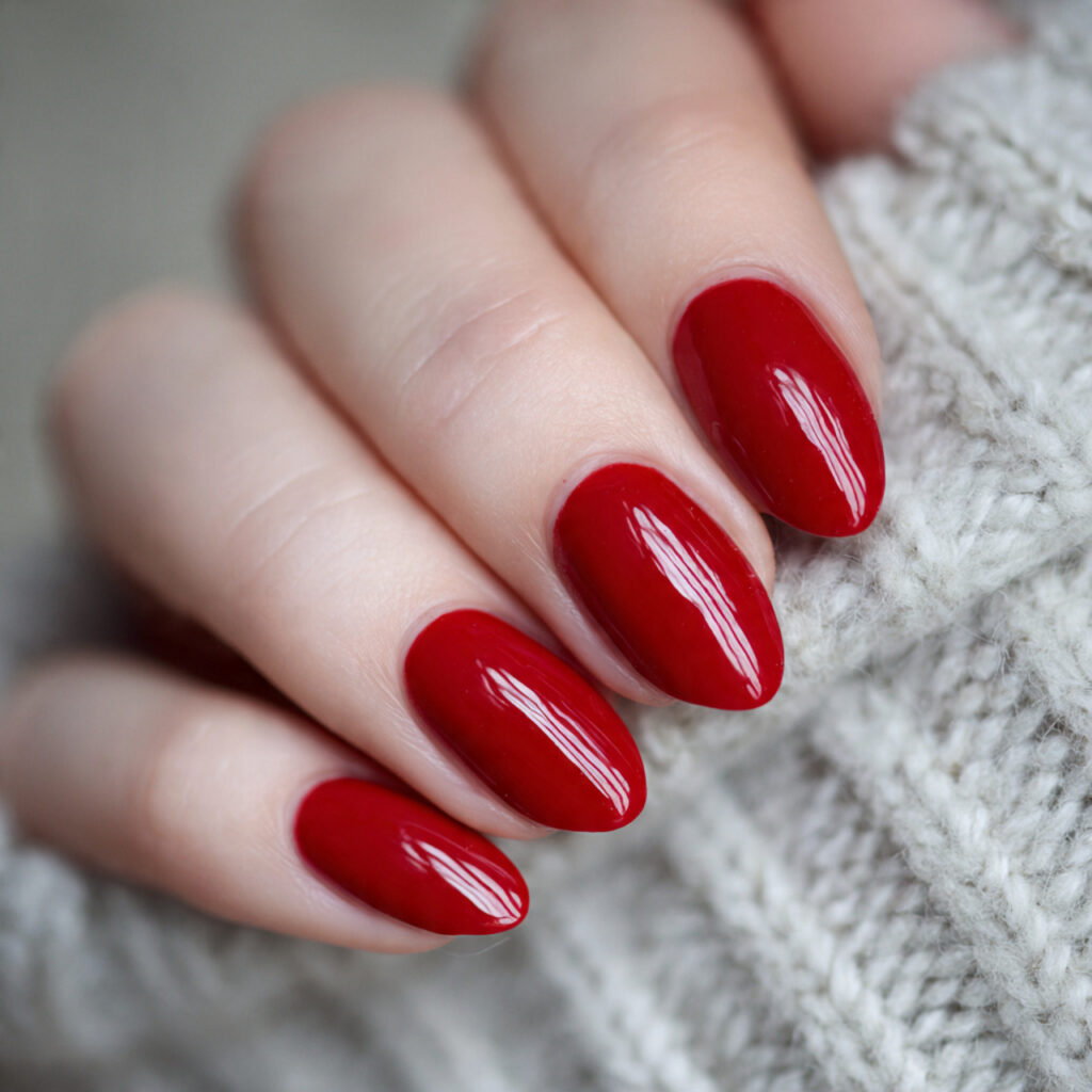 simple valentine nail look with all nails