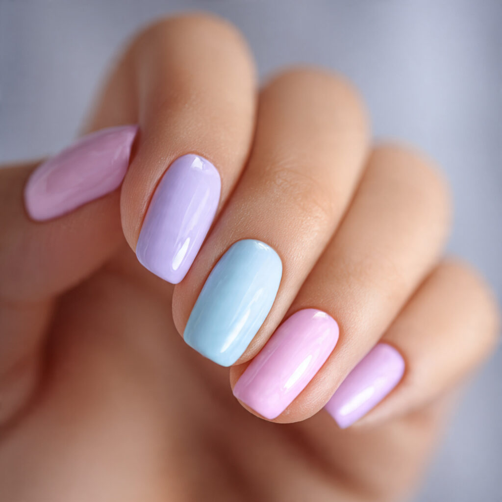 Tri-Color Gradient on Each Nail