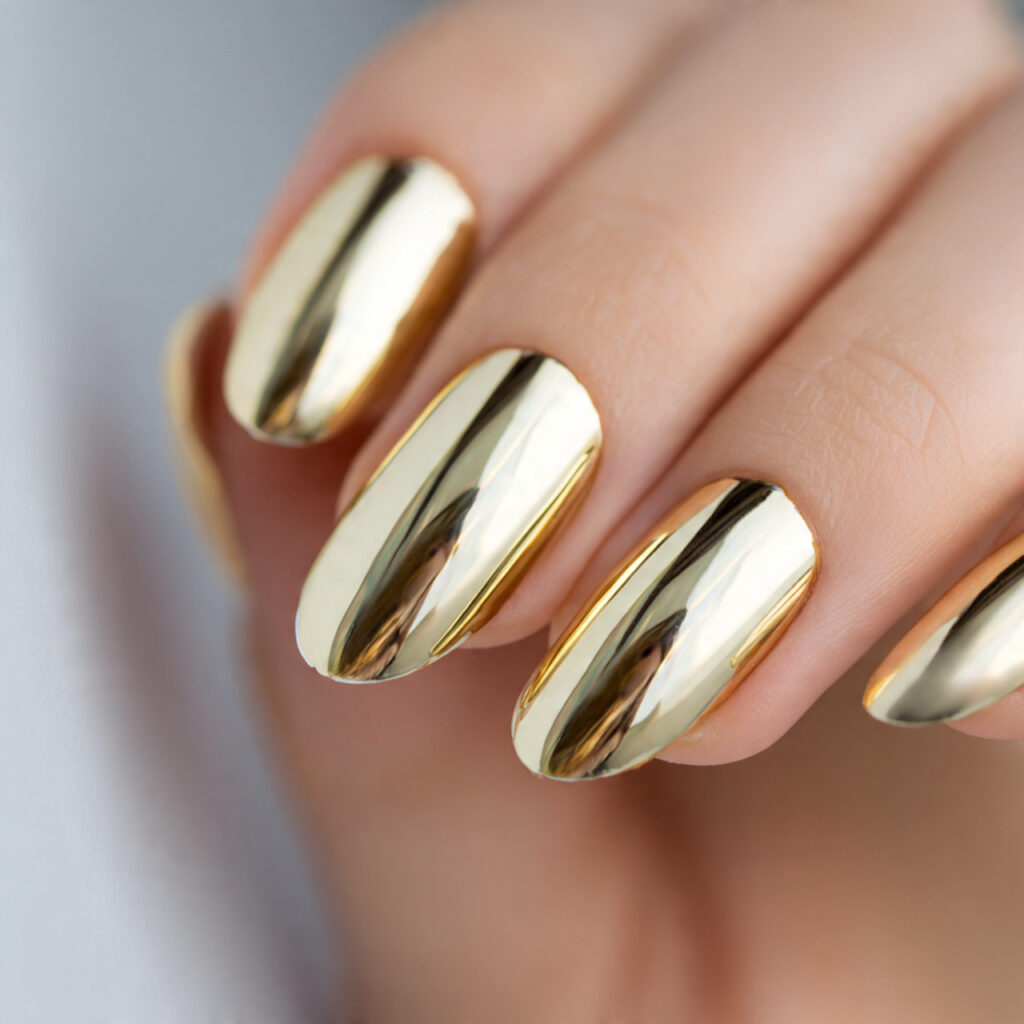 Mirror Chrome in Soft Gold
