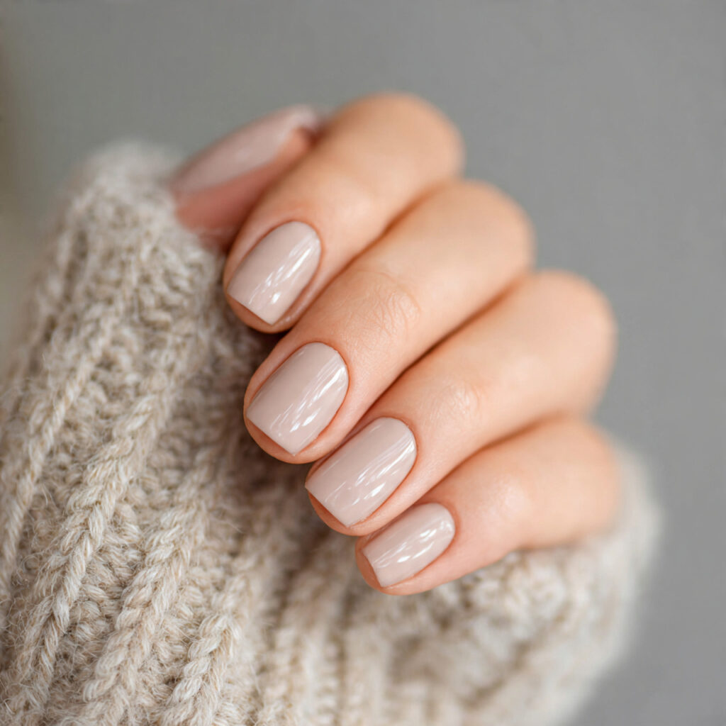 27 Everyday Short Nails That Are Clean, Minimal, and Stylish 27 soft cream short nails warm inviting neutral