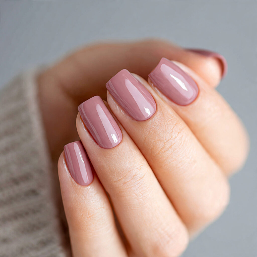 25 Office Nail Ideas That Look Professional, Clean, and Effortlessly Stylish 6 soft mauve nail polish on short professional
