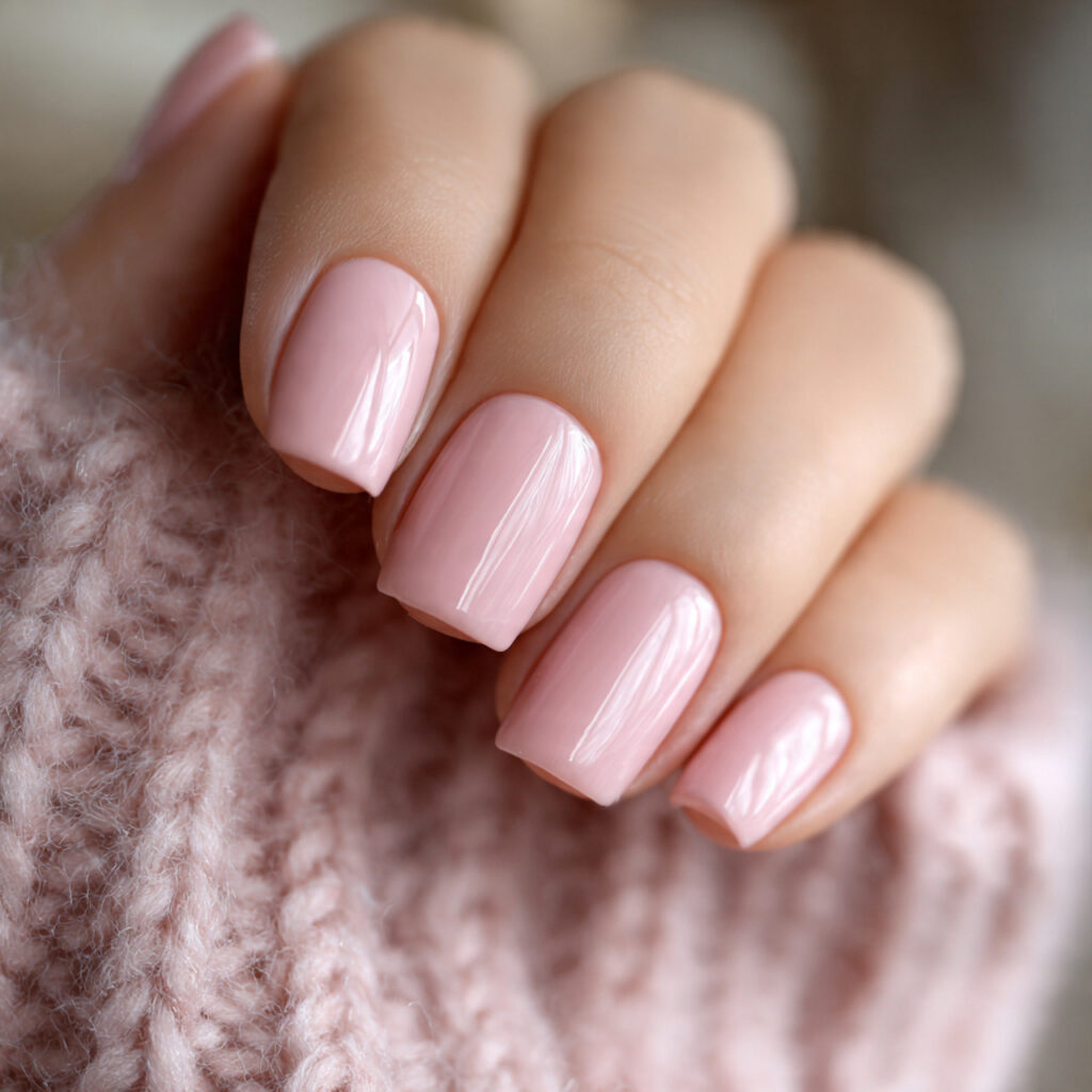 Blush Pink Square Nails