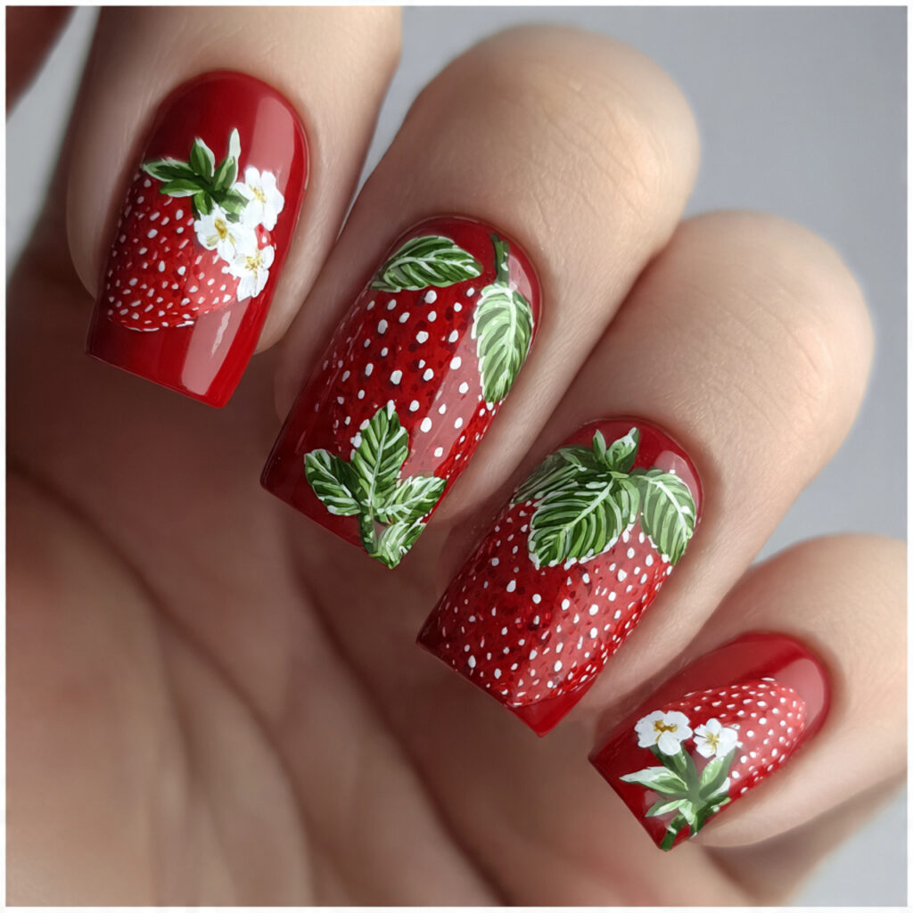 Strawberry Nail Art