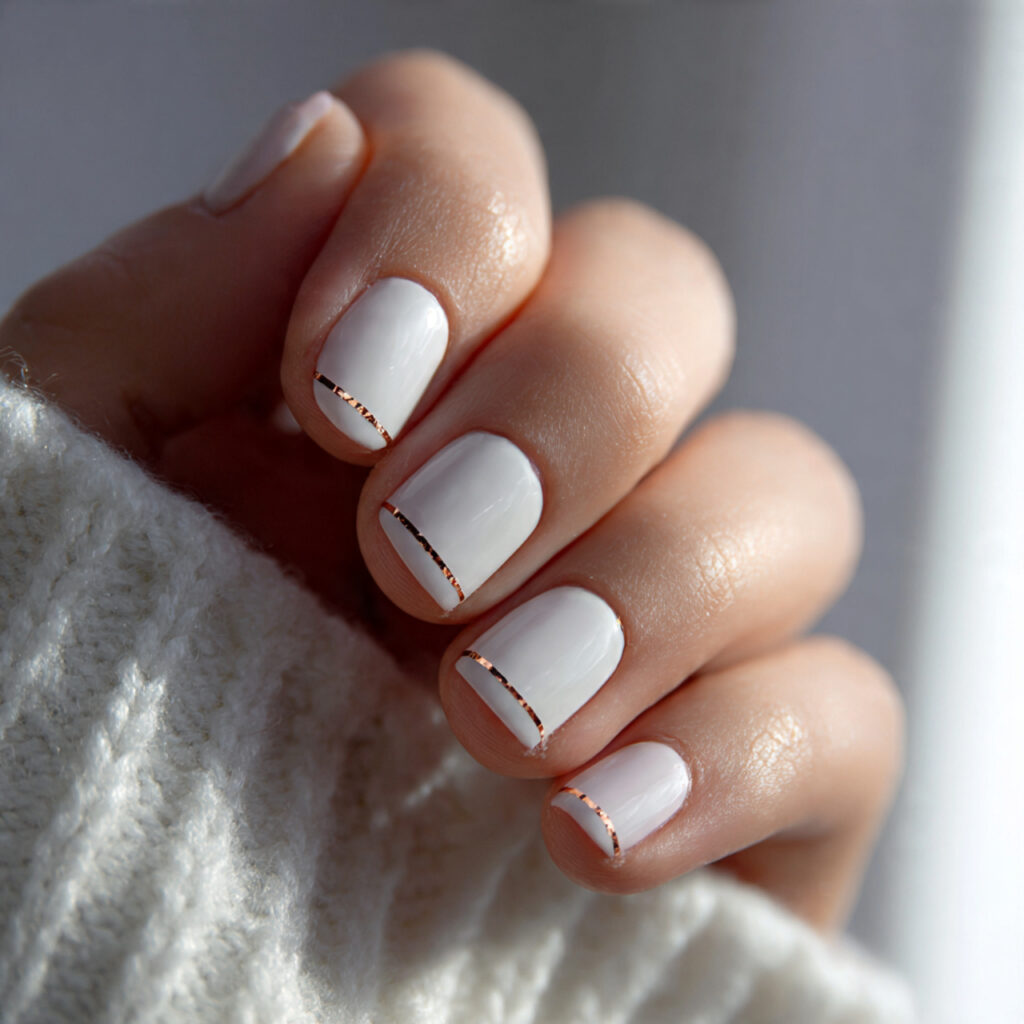 White with Rose Gold Detail