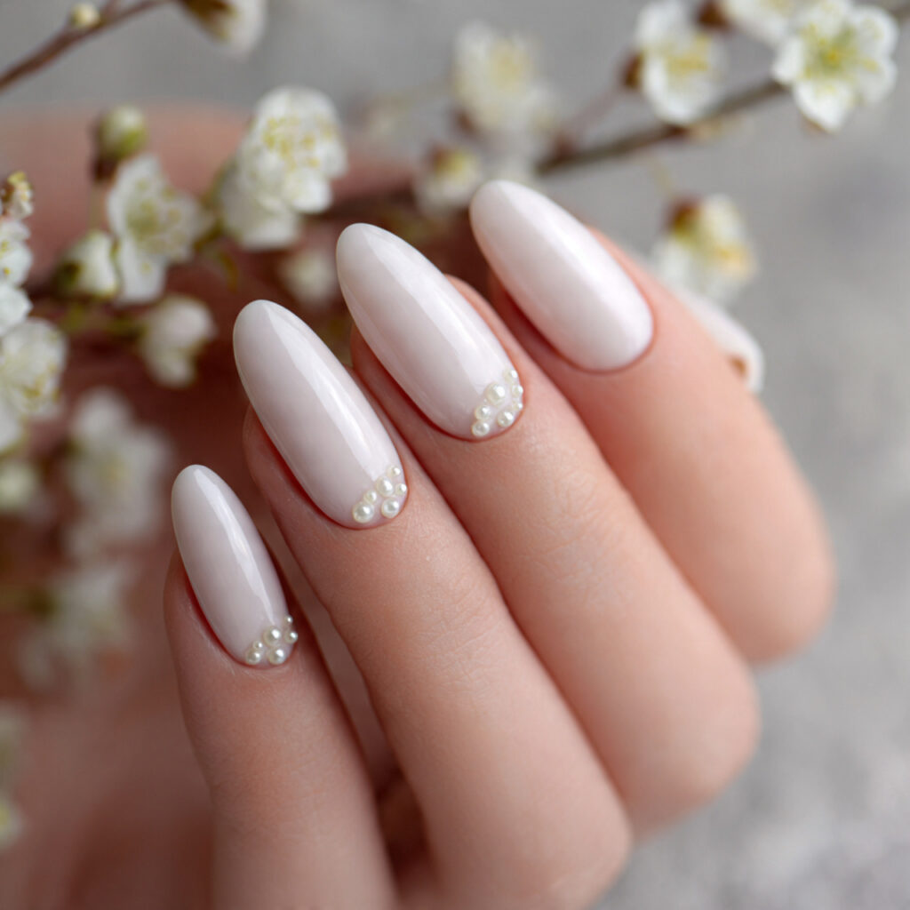 White with Pearl Embellishments