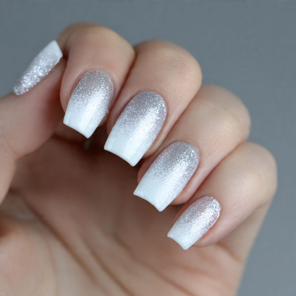 White to Silver Shimmer